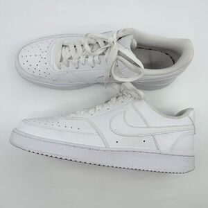 Nike Court‎ Vision Next Nature Low Triple White Women 11 DH3158-100 Leather